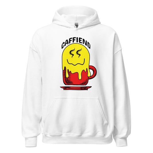 Melting Smiley Emoji Caffiend Unisex Hoodie