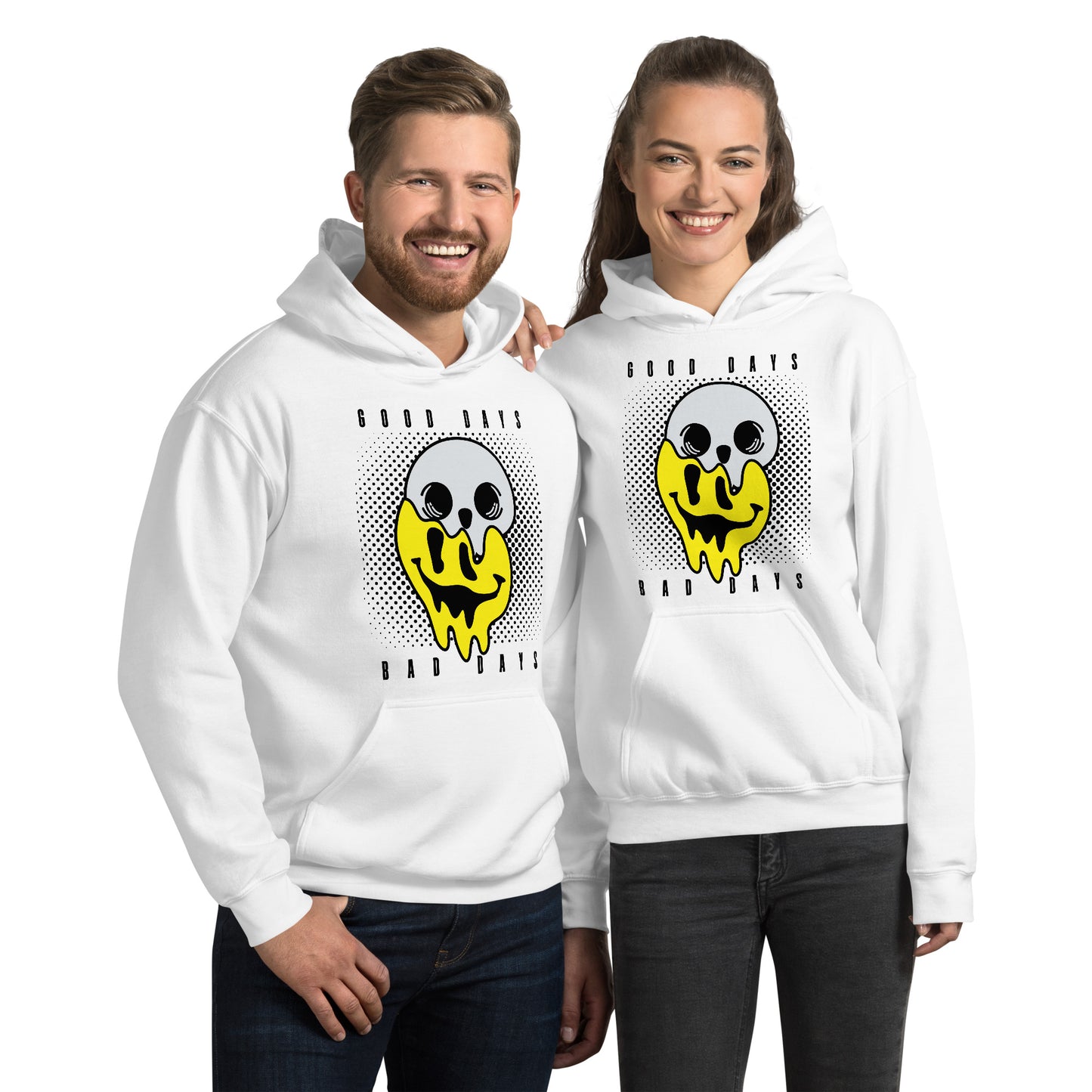 Good days Bad days drip emoji Unisex Hoodie