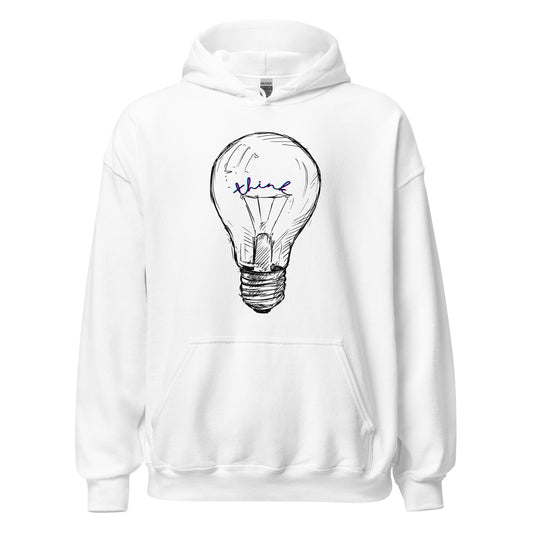THINK neon light bulb Unisex Hoodie
