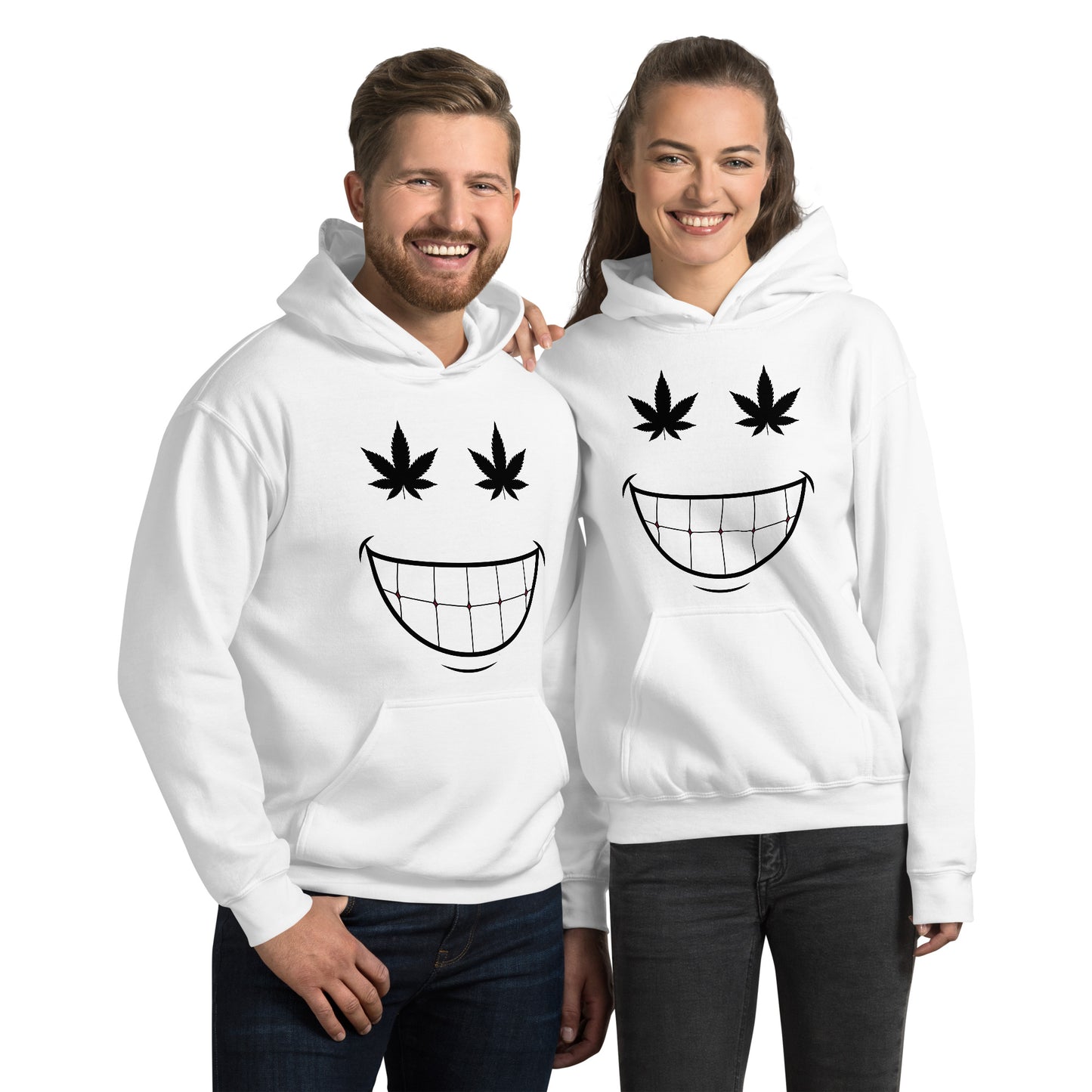 Cannabis Weed 420 Smiley Unisex Hoodie