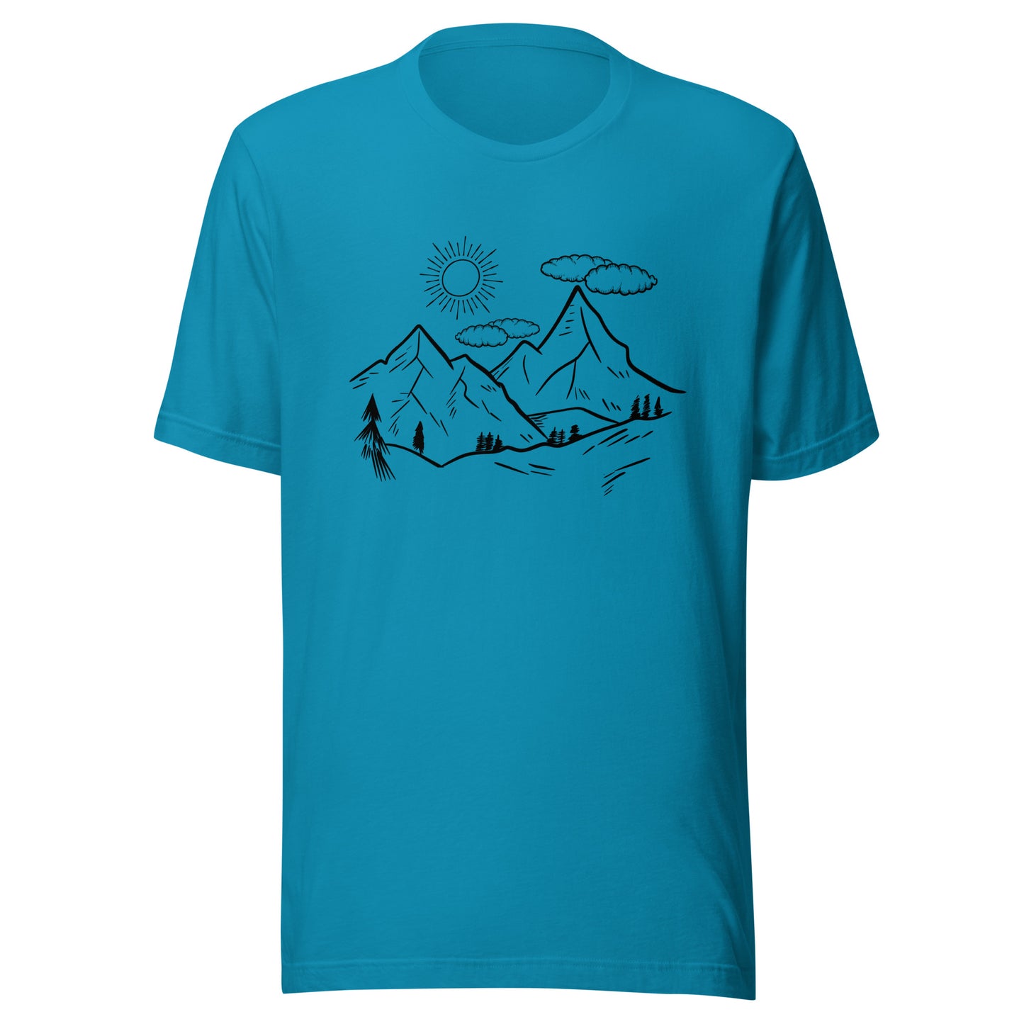 The Great Outdoors mountain tops Unisex t-shirt