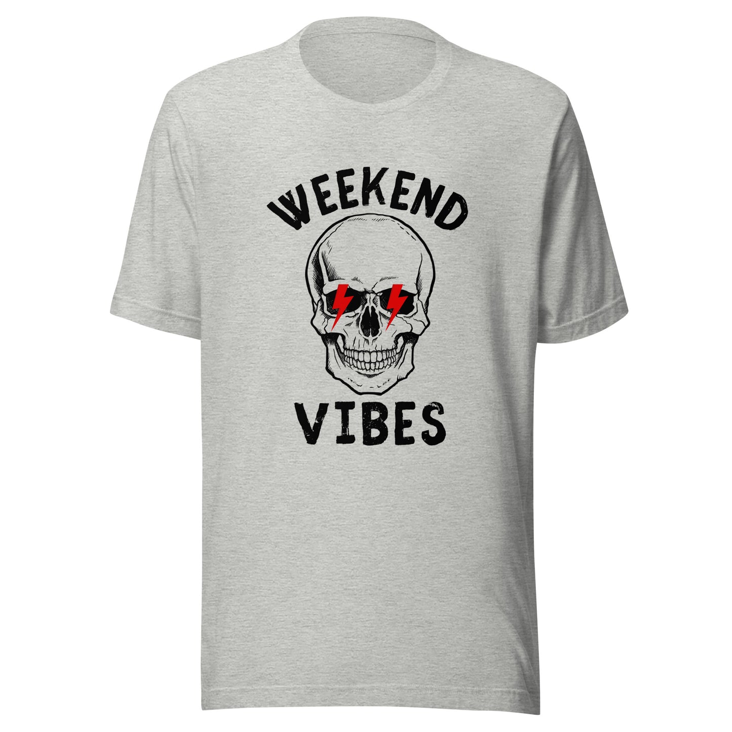 Weekend Vibes lightning skull Unisex t-shirt