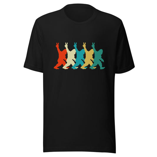 Retro Bigfoot DEUCES Unisex t-shirt