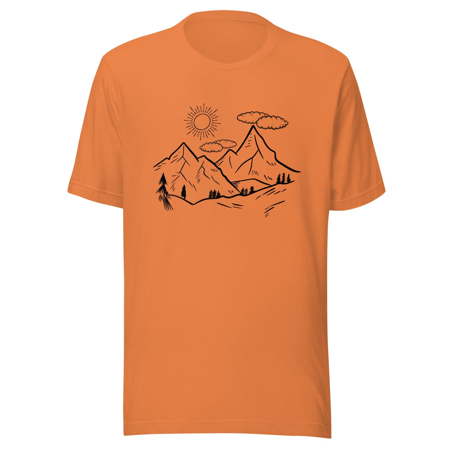 The Great Outdoors mountain tops Unisex t-shirt
