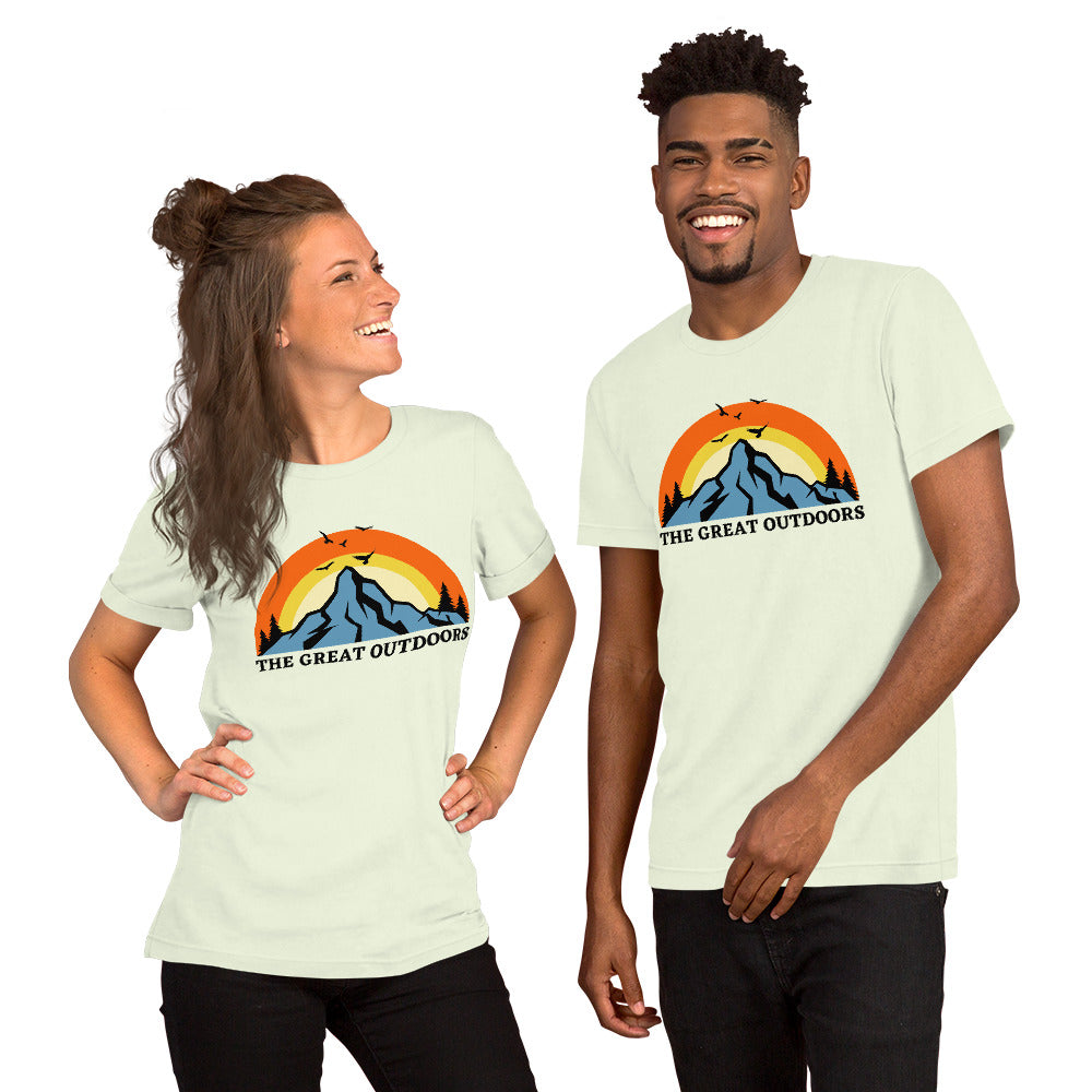 The Great Outdoors mountain top Unisex t-shirt
