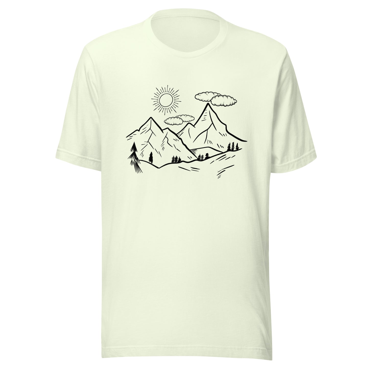 The Great Outdoors mountain tops Unisex t-shirt