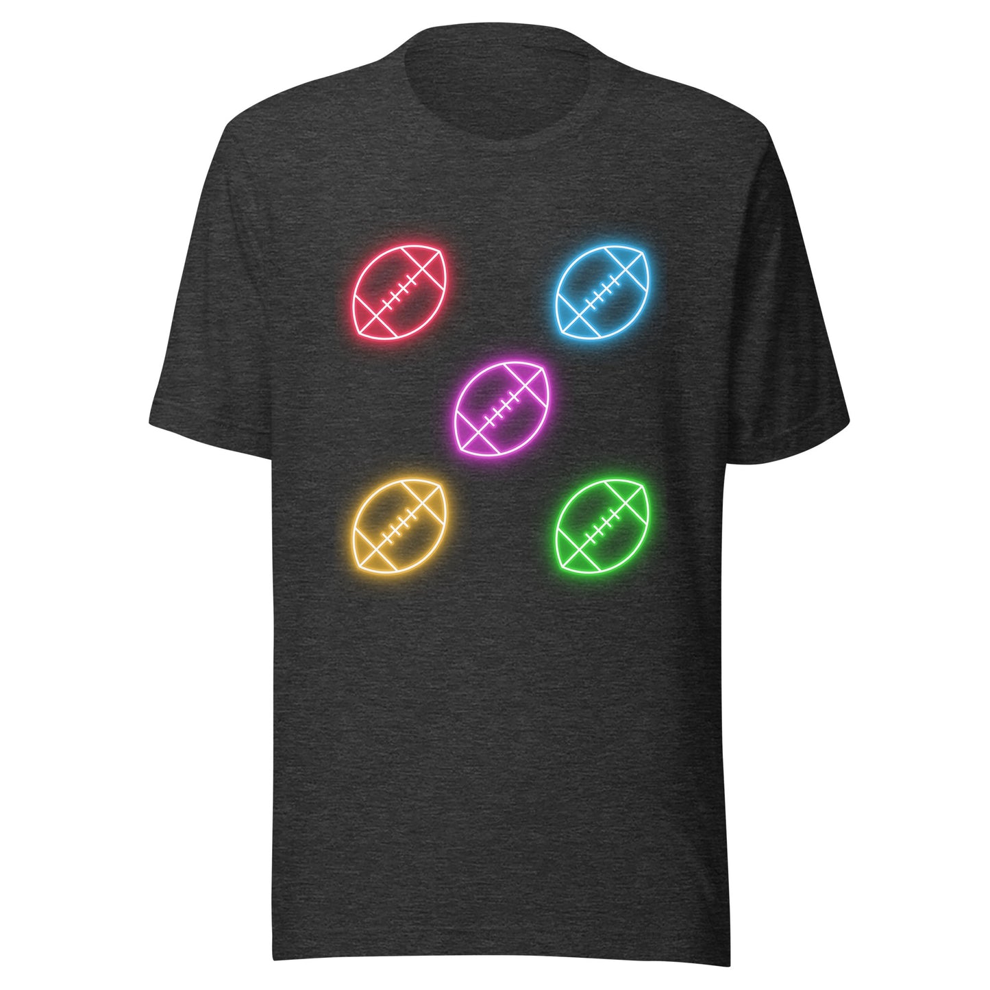 Neon Footballs Unisex t-shirt