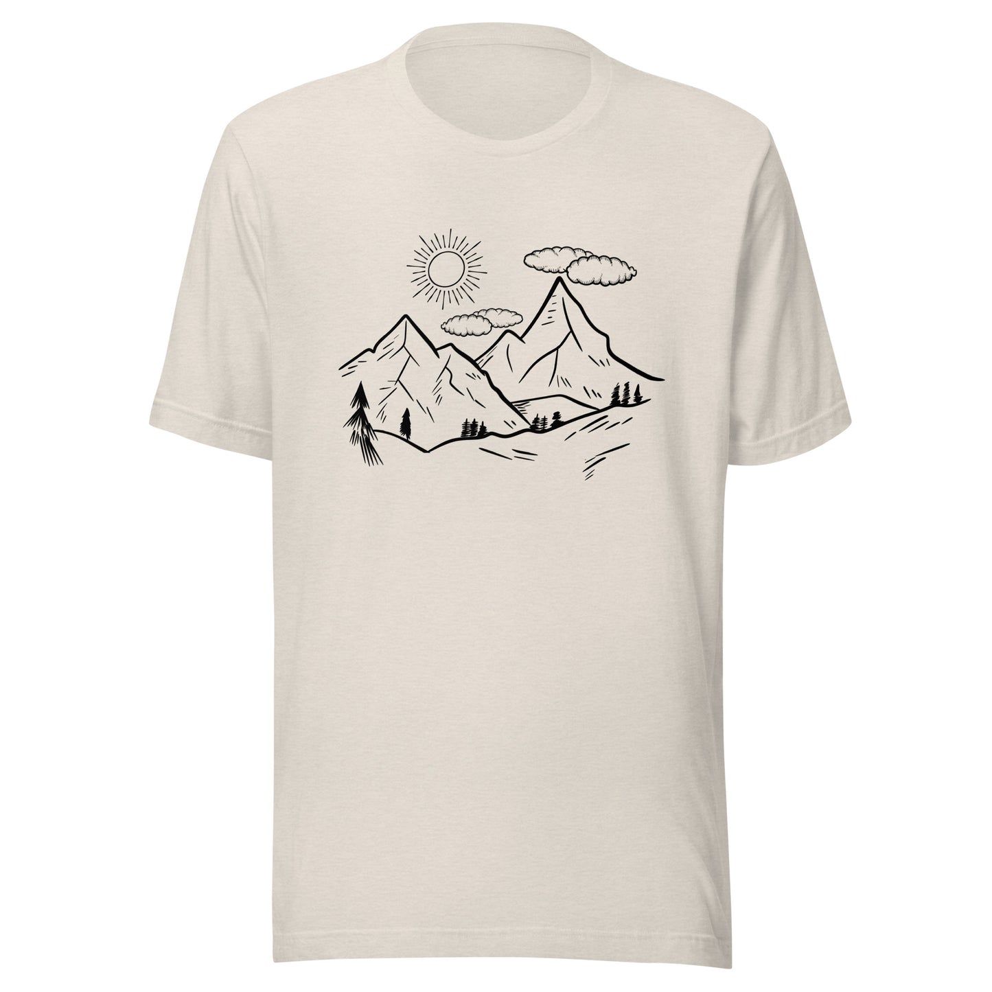 The Great Outdoors mountain tops Unisex t-shirt