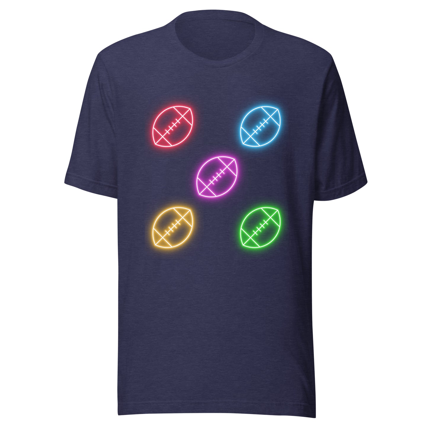 Neon Footballs Unisex t-shirt