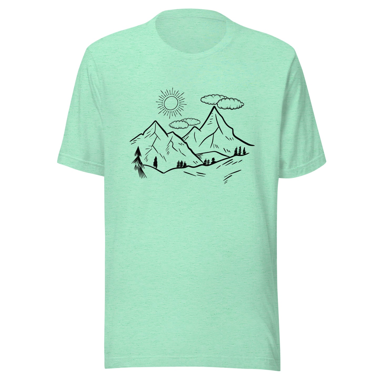 The Great Outdoors mountain tops Unisex t-shirt