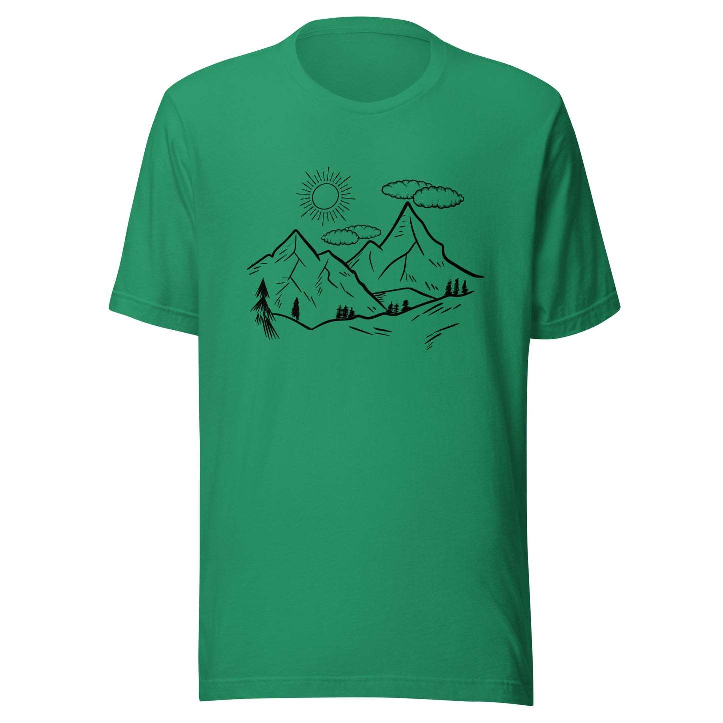 The Great Outdoors mountain tops Unisex t-shirt