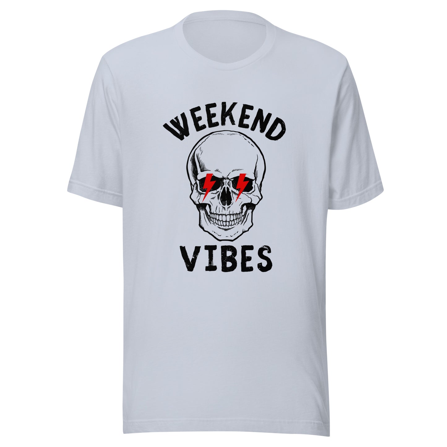 Weekend Vibes lightning skull Unisex t-shirt