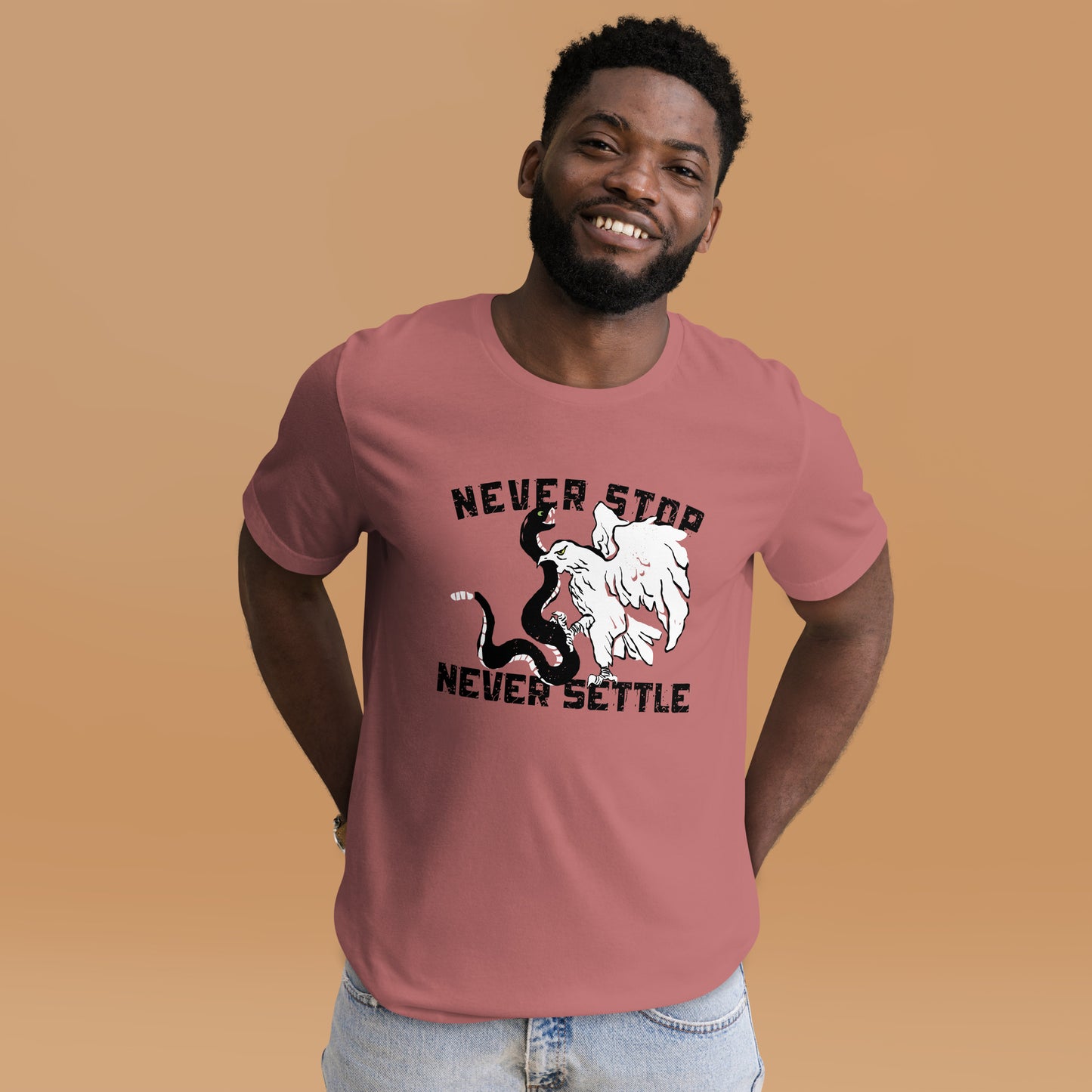 NEVER stop NEVER settle Unisex t-shirt