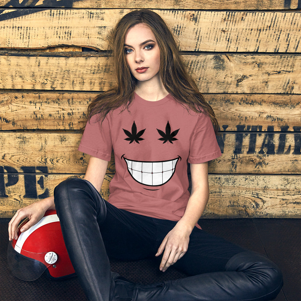 Cannabis Weed Smiley Face Unisex t-shirt