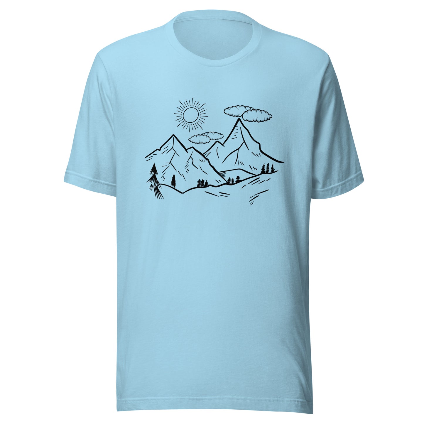 The Great Outdoors mountain tops Unisex t-shirt
