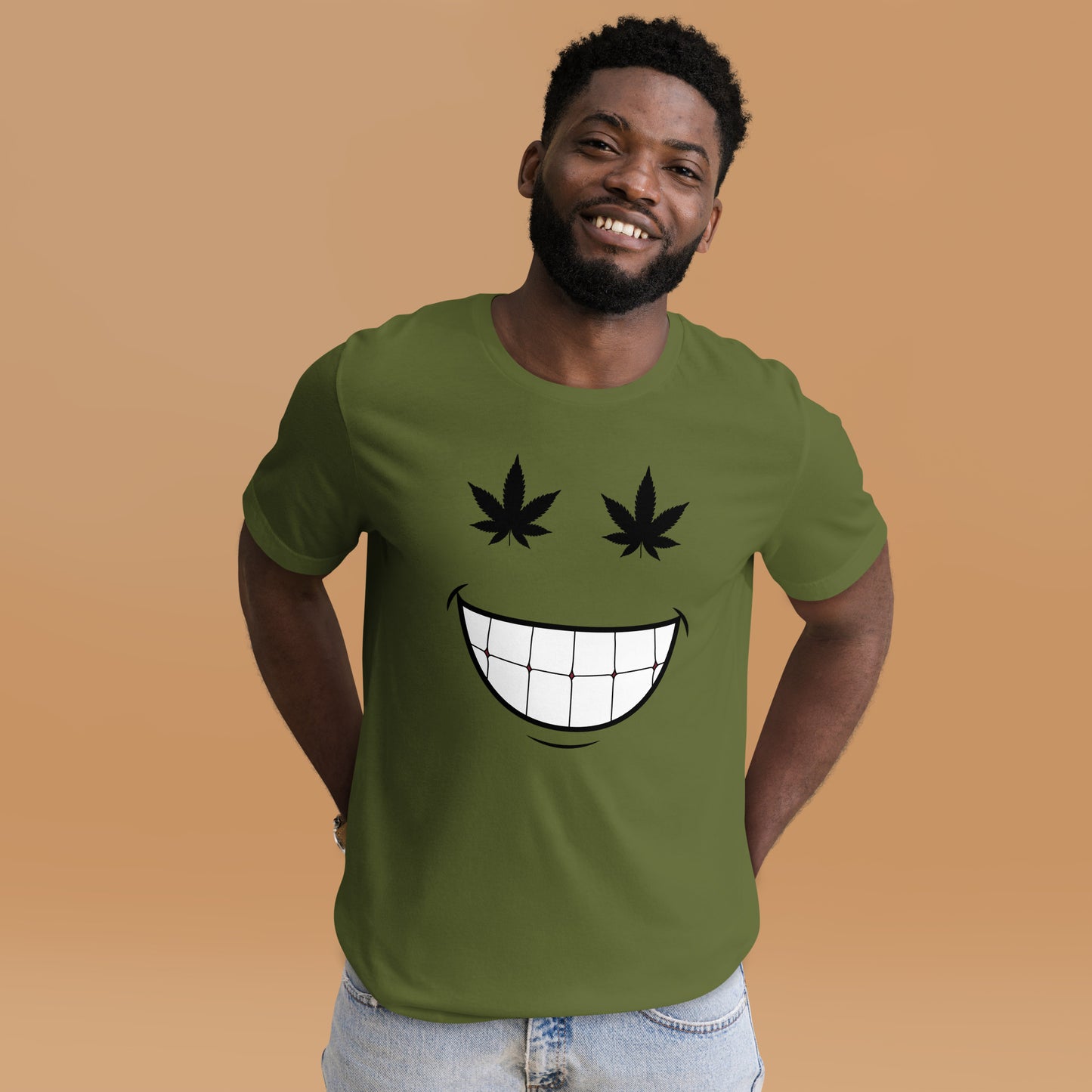 Cannabis Weed Smiley Face Unisex t-shirt