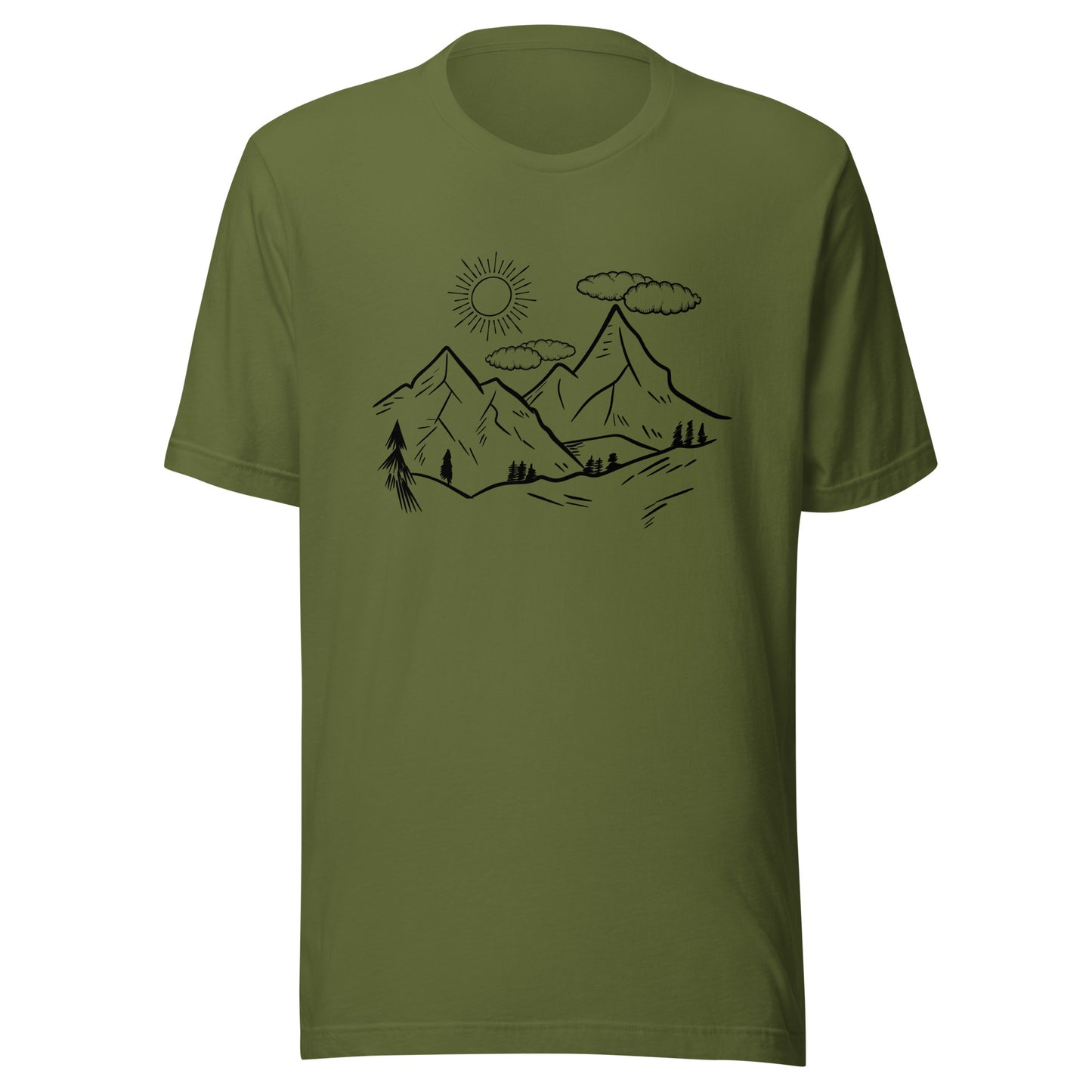 The Great Outdoors mountain tops Unisex t-shirt