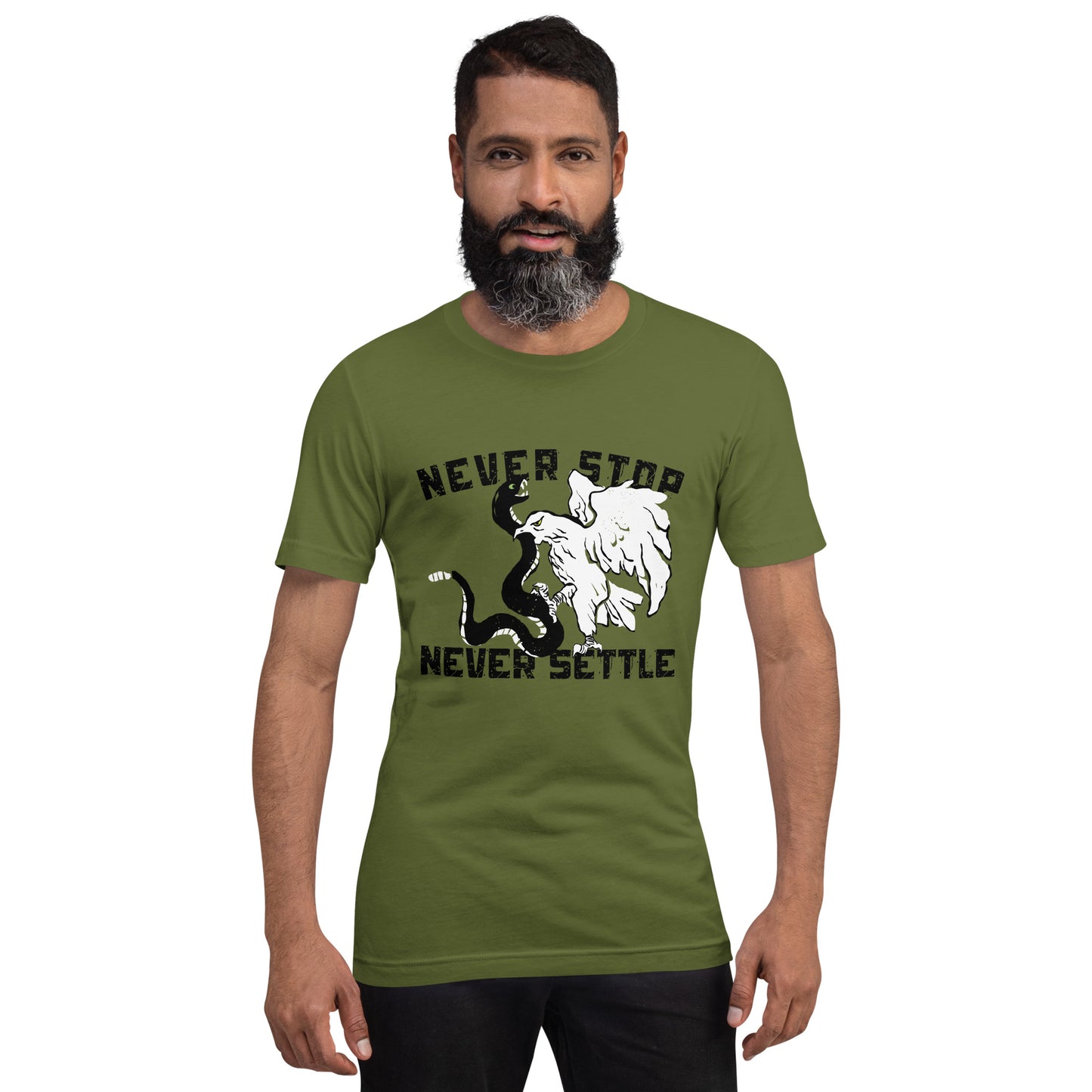 NEVER stop NEVER settle Unisex t-shirt
