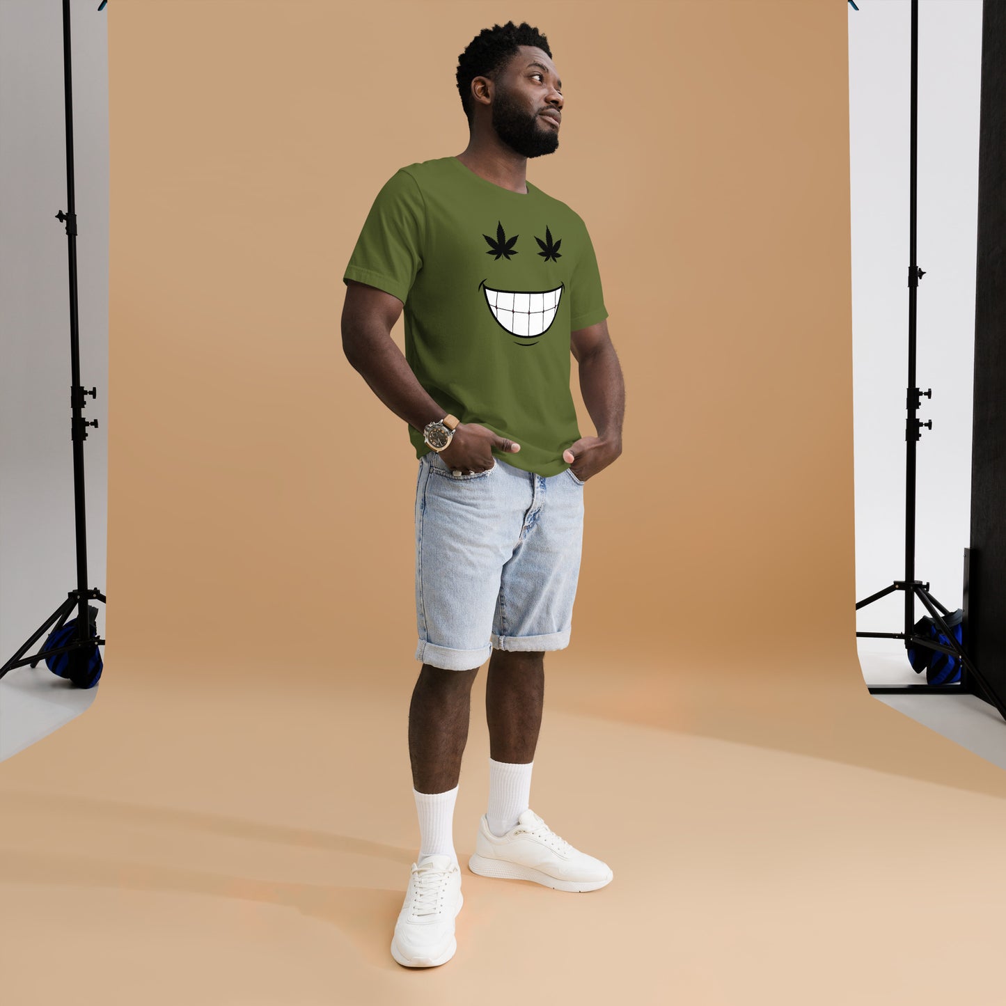 Cannabis Weed Smiley Face Unisex t-shirt