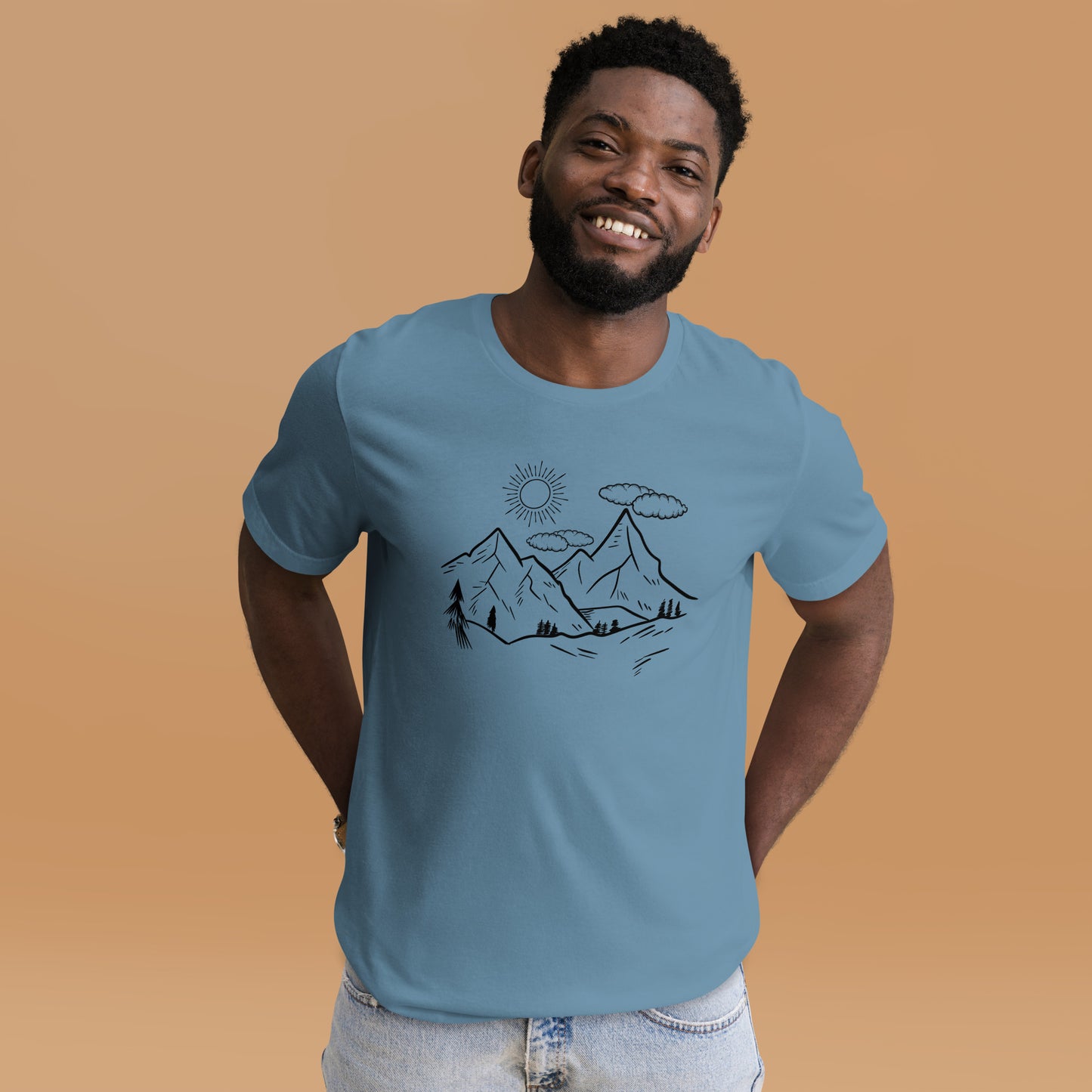 The Great Outdoors mountain tops Unisex t-shirt