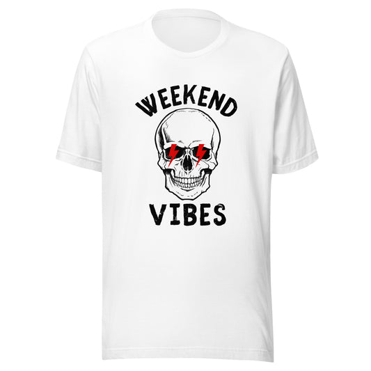Weekend Vibes lightning skull Unisex t-shirt