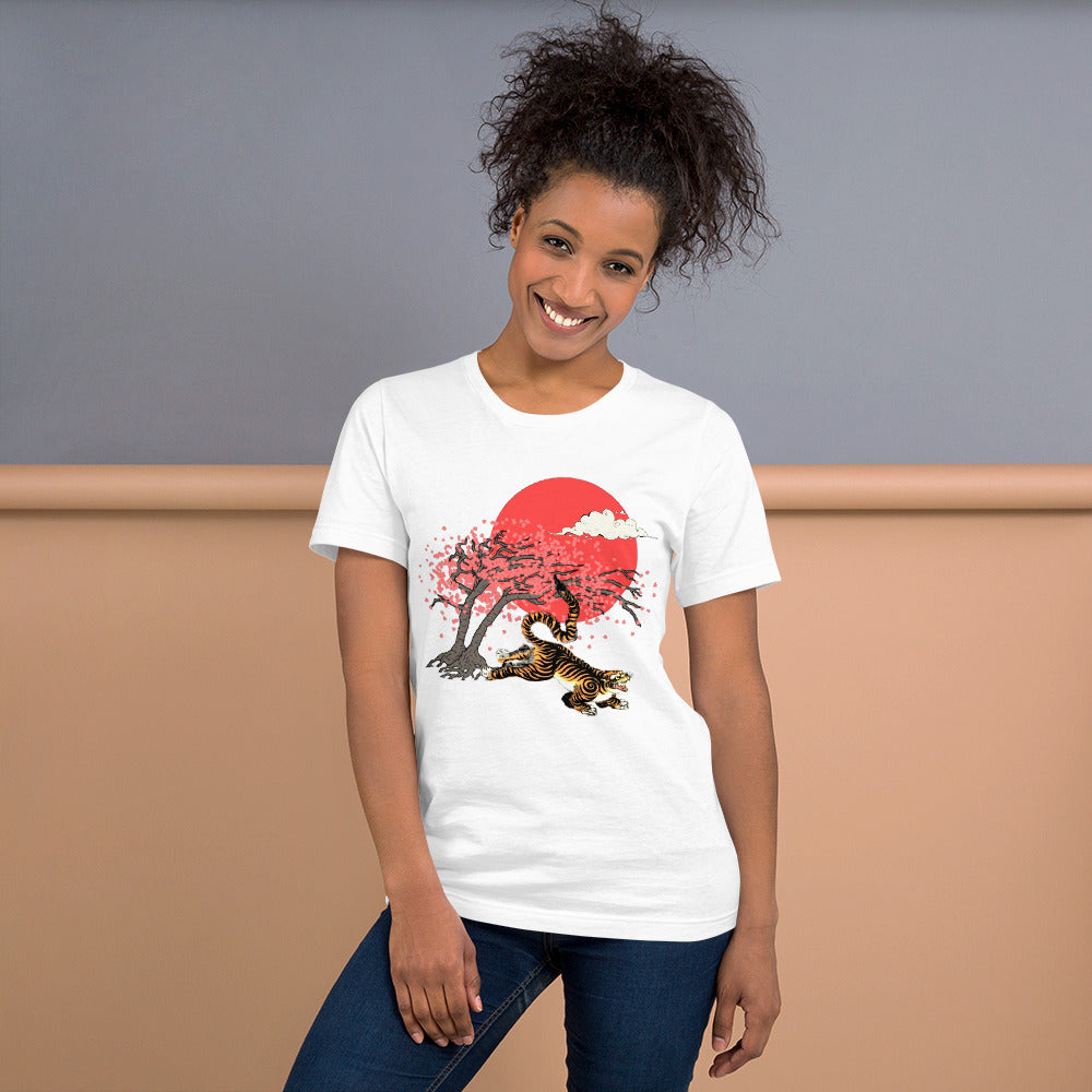 Cherry Blossom Tiger Unisex t-shirt