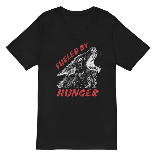Fueled by HUNGER - Wolf King Unisex Short Sleeve V-Neck T-Shirt