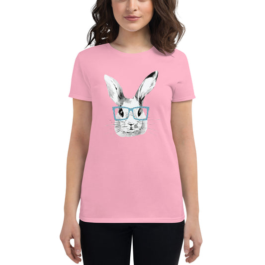 Easter Bunny in glasses Women's short sleeve t-shirt