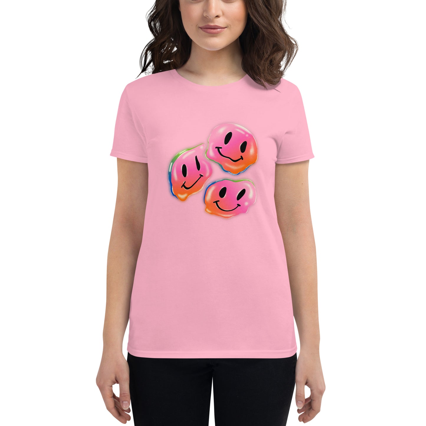 Rainbow Smiley Emojis Women's short sleeve t-shirt