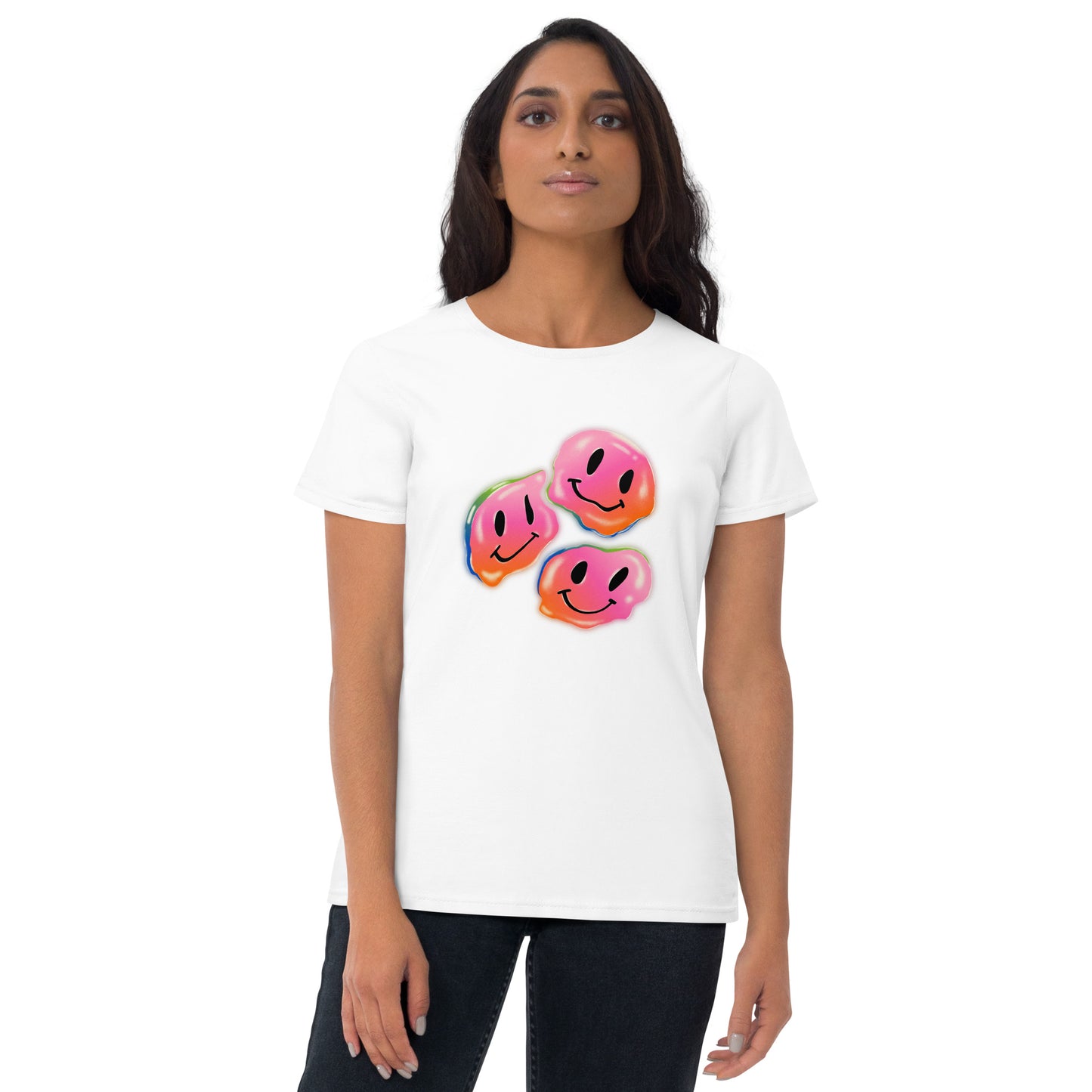 Rainbow Smiley Emojis Women's short sleeve t-shirt