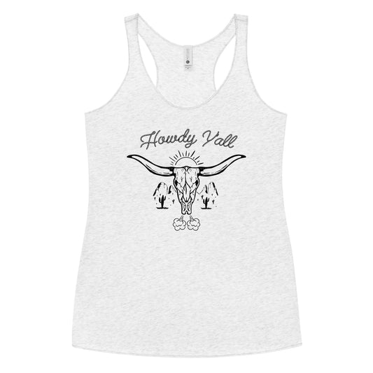 Howdy Y'all Longhorns Country Women's Racerback Tank