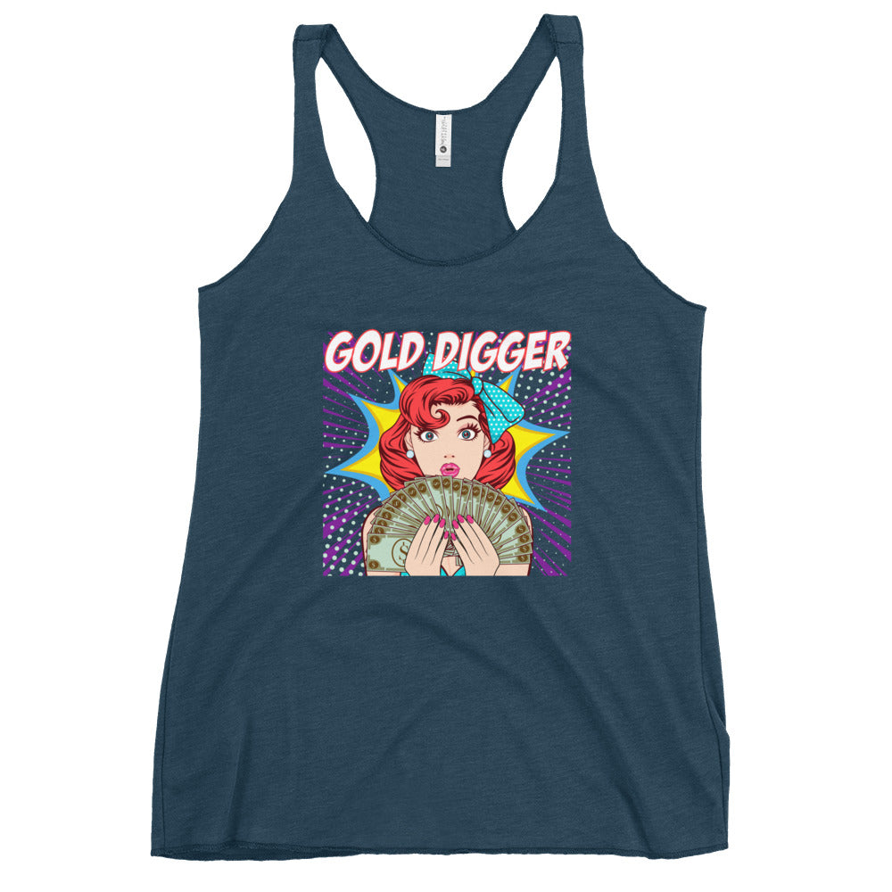 GOLD DIGGER pop art Women's Racerback Tank