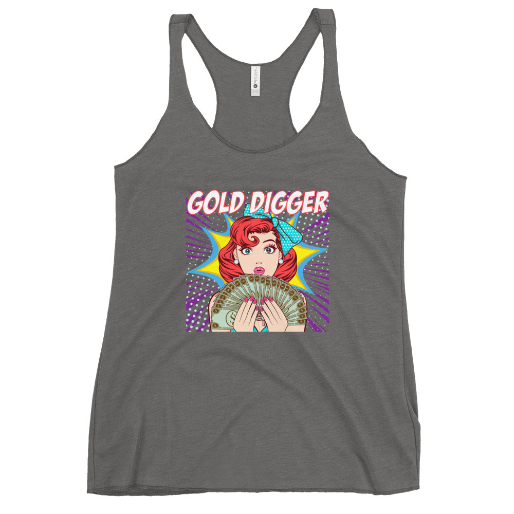 GOLD DIGGER pop art Women's Racerback Tank