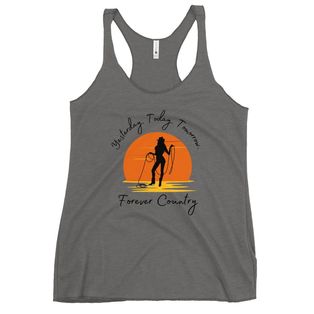 Forever Country - Cowgirl Up Women's Racerback Tank