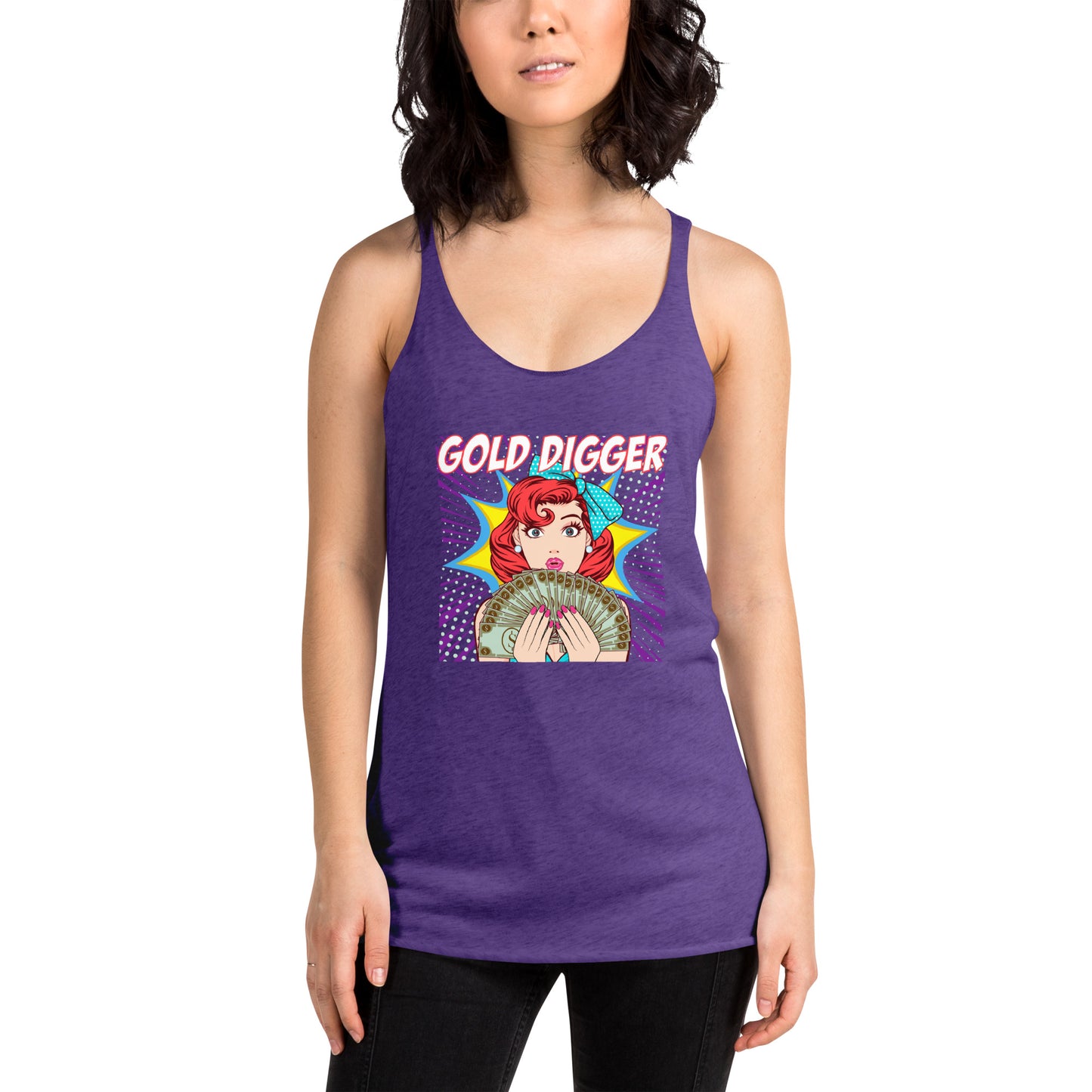 GOLD DIGGER pop art Women's Racerback Tank
