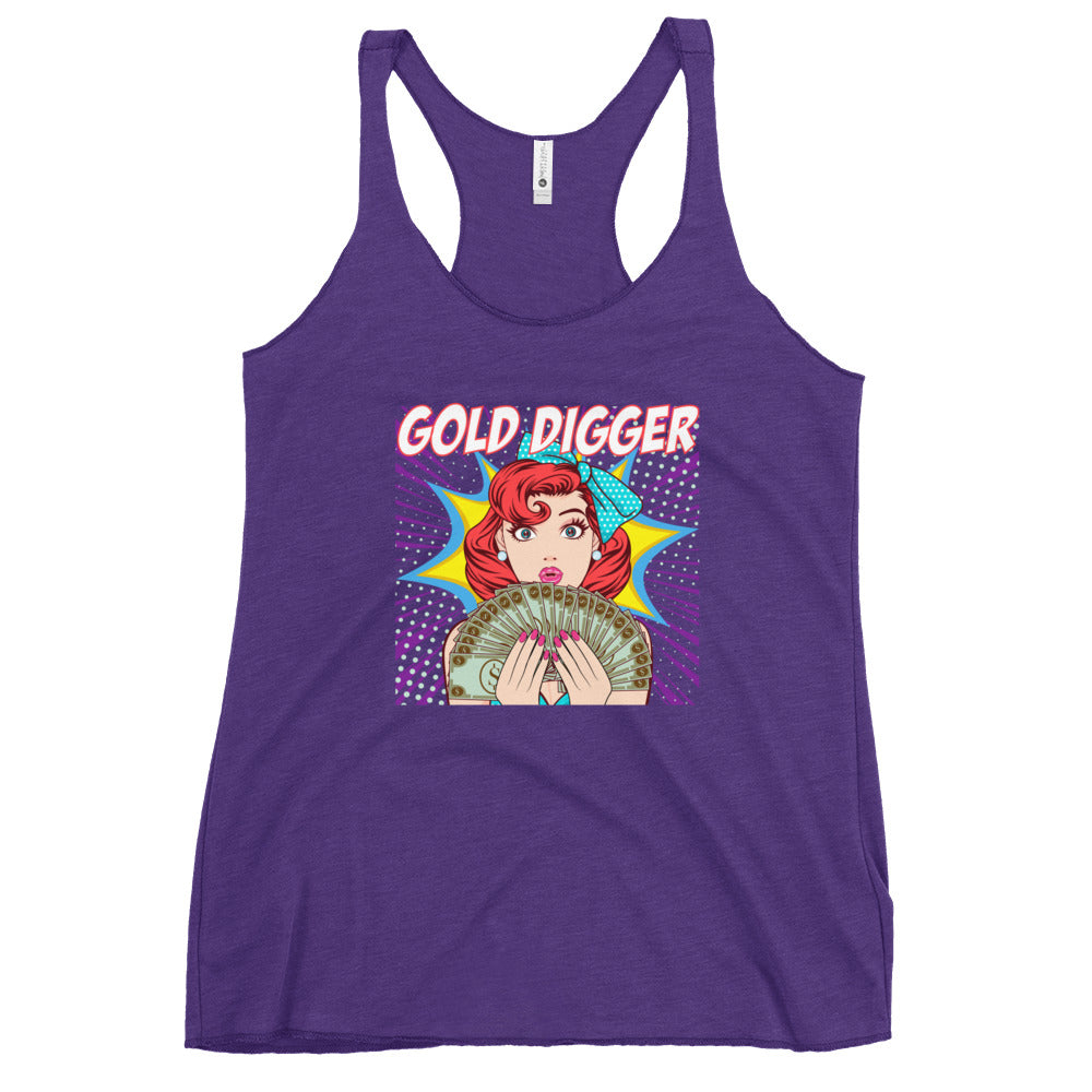 GOLD DIGGER pop art Women's Racerback Tank