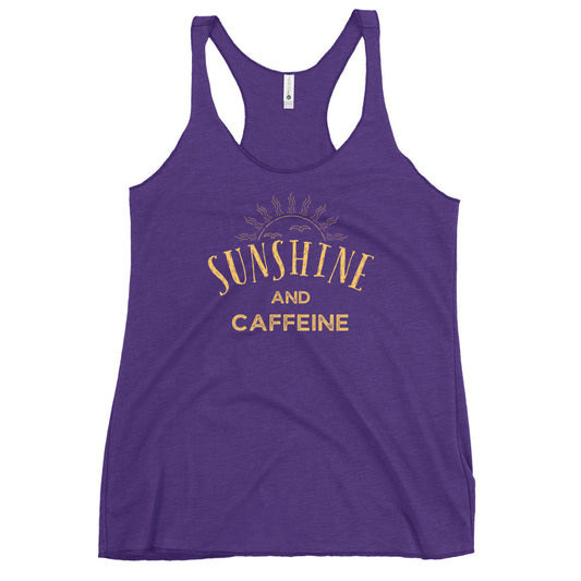 Sunshine and CAFFEINE Women's Racerback Tank