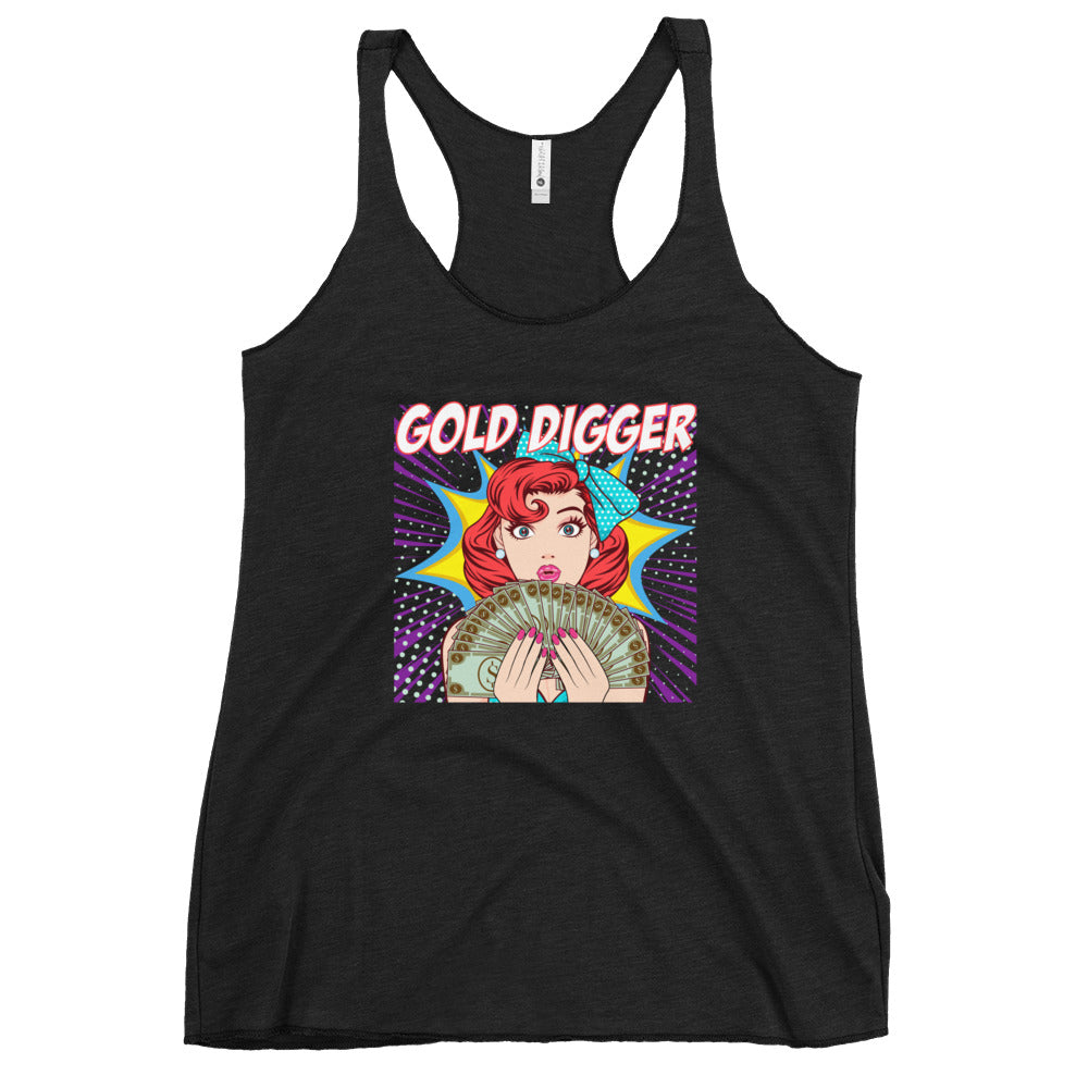 GOLD DIGGER pop art Women's Racerback Tank