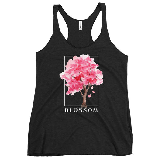 Blossom watercolor tree Women's Racerback Tank