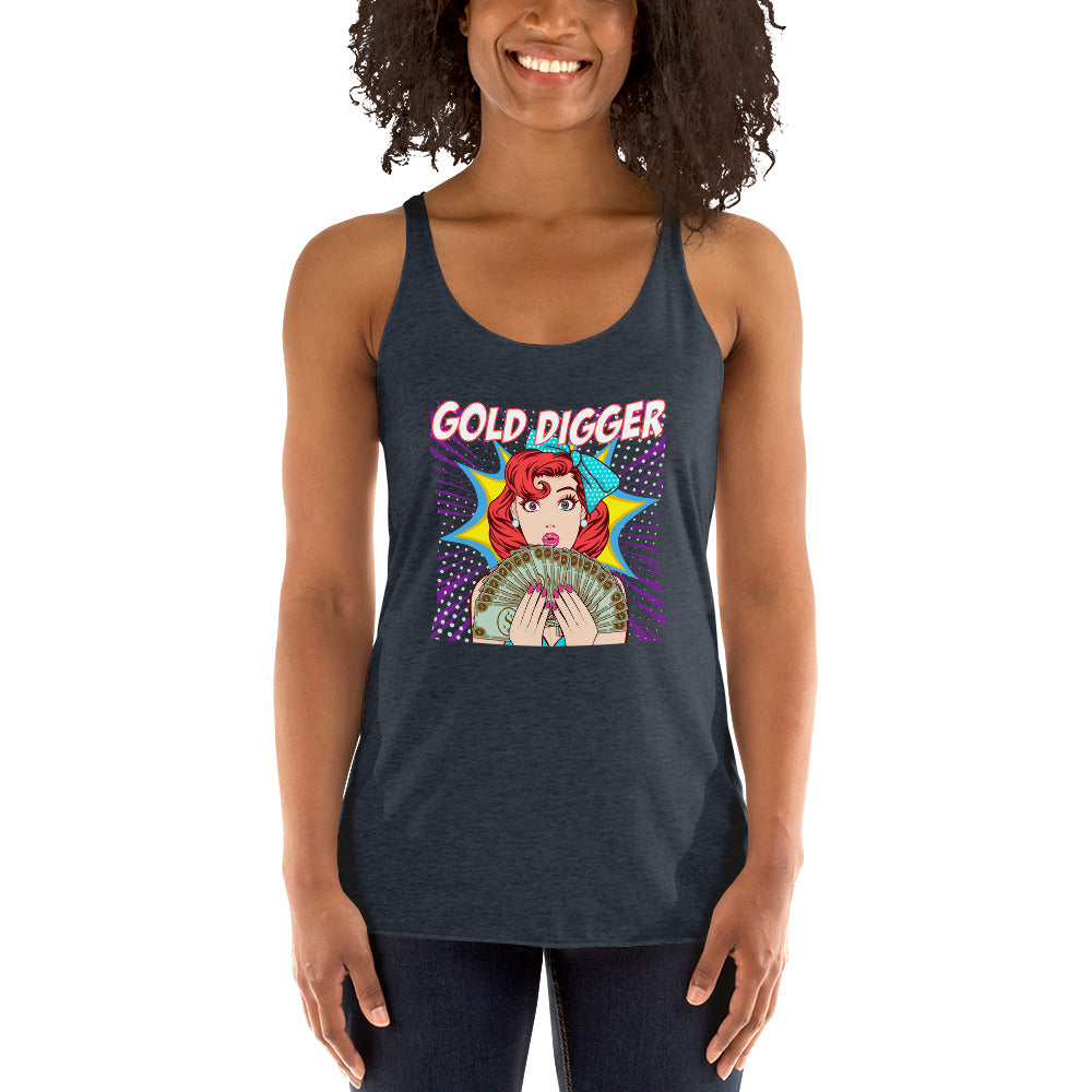 GOLD DIGGER pop art Women's Racerback Tank