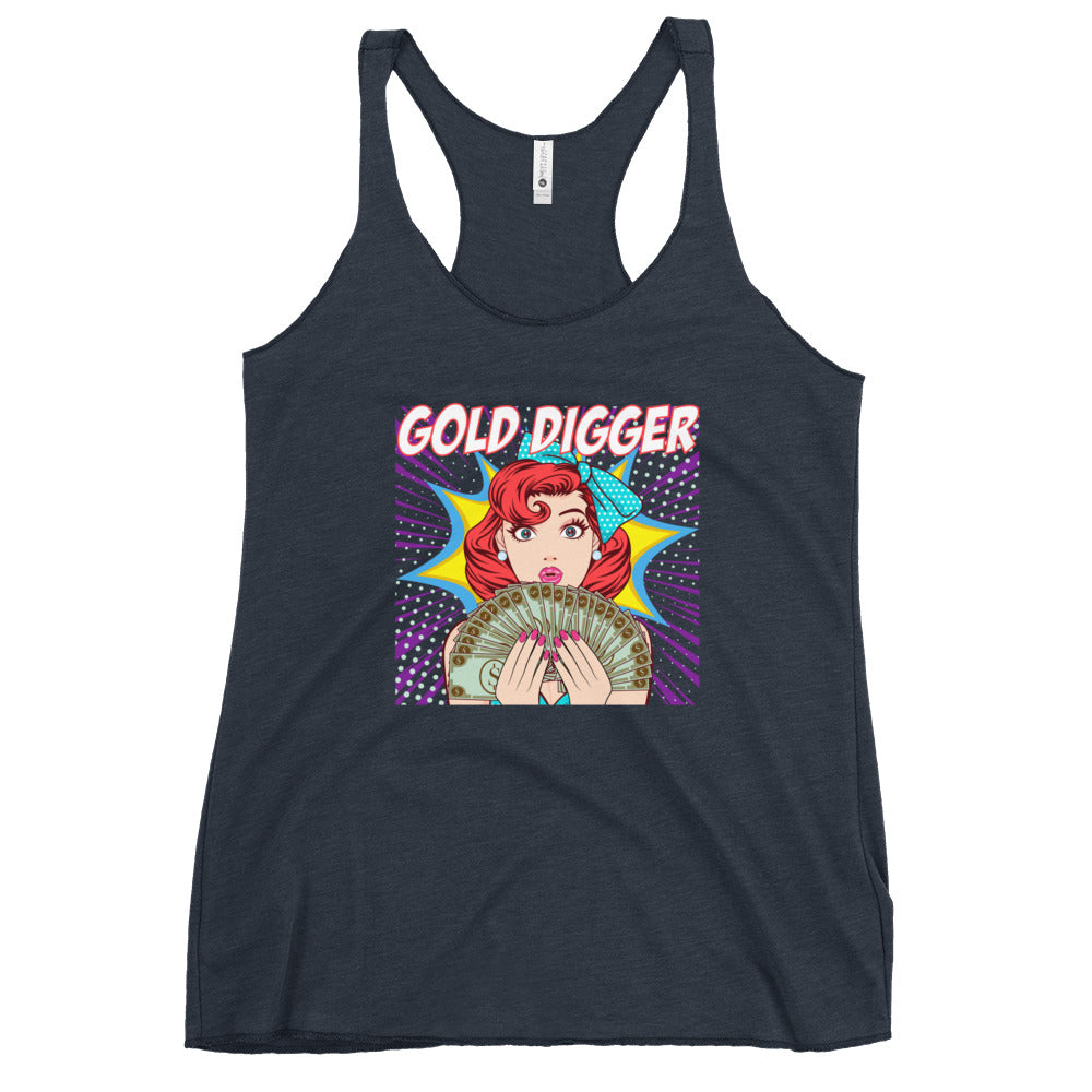GOLD DIGGER pop art Women's Racerback Tank