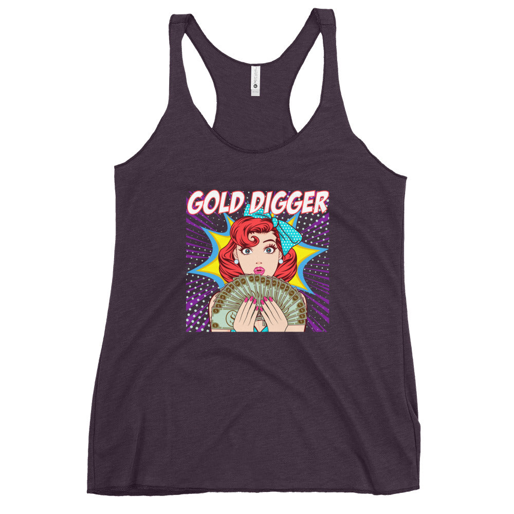 GOLD DIGGER pop art Women's Racerback Tank