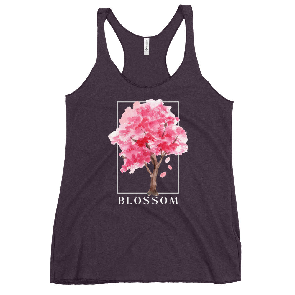 Blossom watercolor tree Women's Racerback Tank