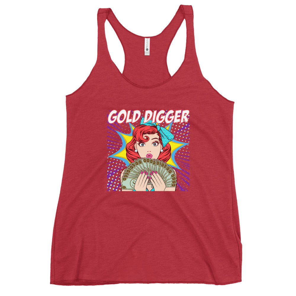 GOLD DIGGER pop art Women's Racerback Tank
