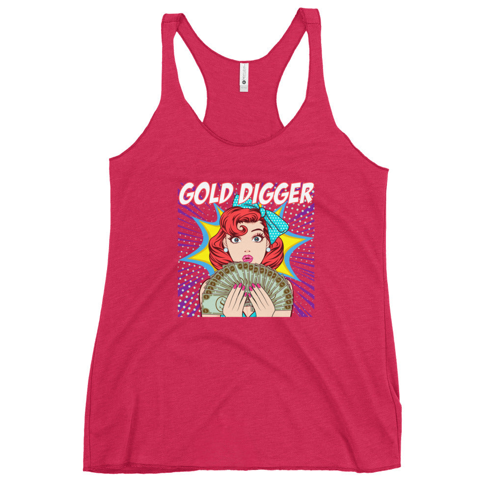 GOLD DIGGER pop art Women's Racerback Tank