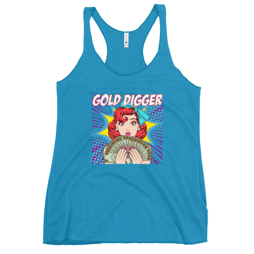 GOLD DIGGER pop art Women's Racerback Tank