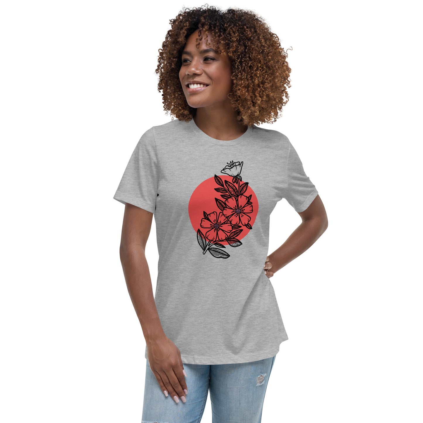 Cherry Blossom Japanese Sun Women's Relaxed T-Shirt