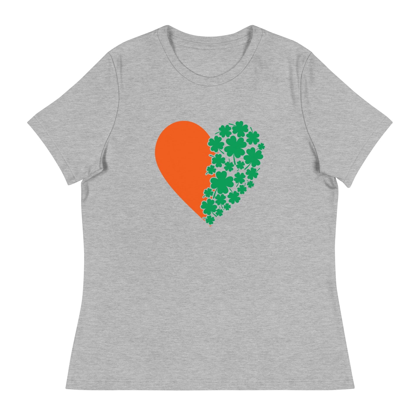 St. Patrick's Day Heart Clovers Women's Relaxed T-Shirt