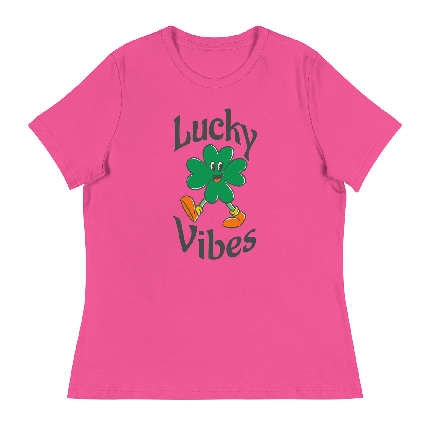 Lucky Vibes Clover Women's Relaxed T-Shirt