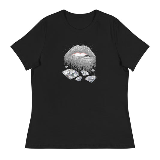 Diamond Lips Women's Relaxed T-Shirt